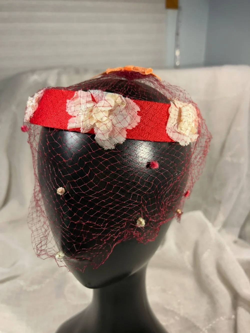 Vintage floral flower headpiece halo piece - Picture 2 of 8